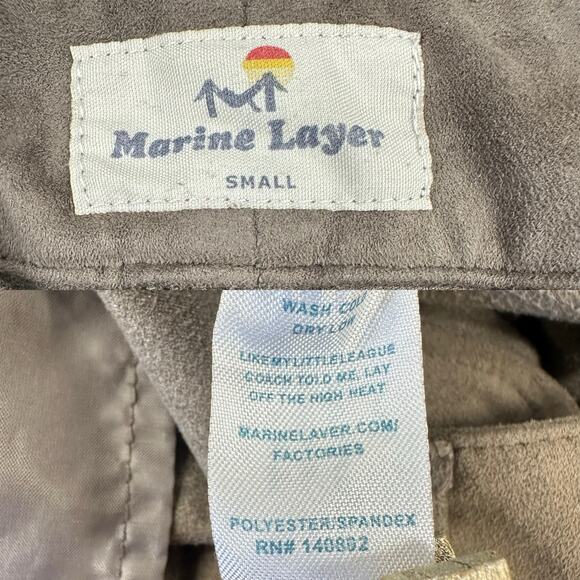 Marine Layer Rosie Faux Suede A-Line Mini Skirt in Birch Size Small - Picture 8 of 15